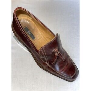 Folio New York Italy Dress Loafers Mens Size 11 M Brown Leather  Slip On Tassels